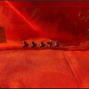 Red butterfly anklet